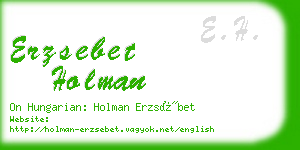 erzsebet holman business card